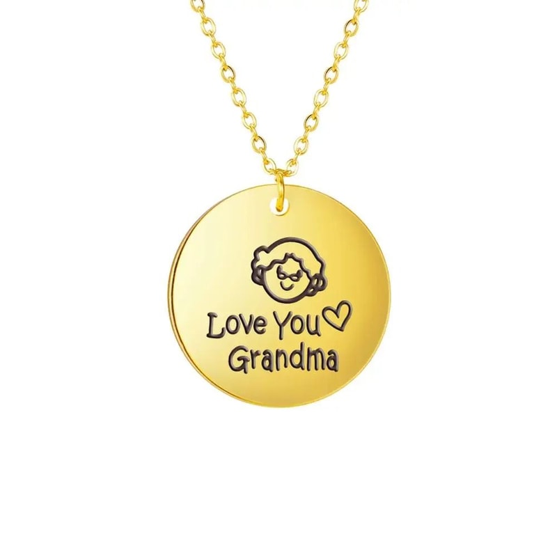 ForeverFamily Grandma Grandpa Necklace Stainless Steel Family Pendant Gift 5
