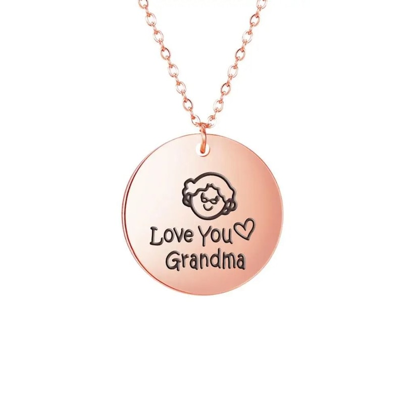 ForeverFamily Grandma Grandpa Necklace Stainless Steel Family Pendant Gift 6