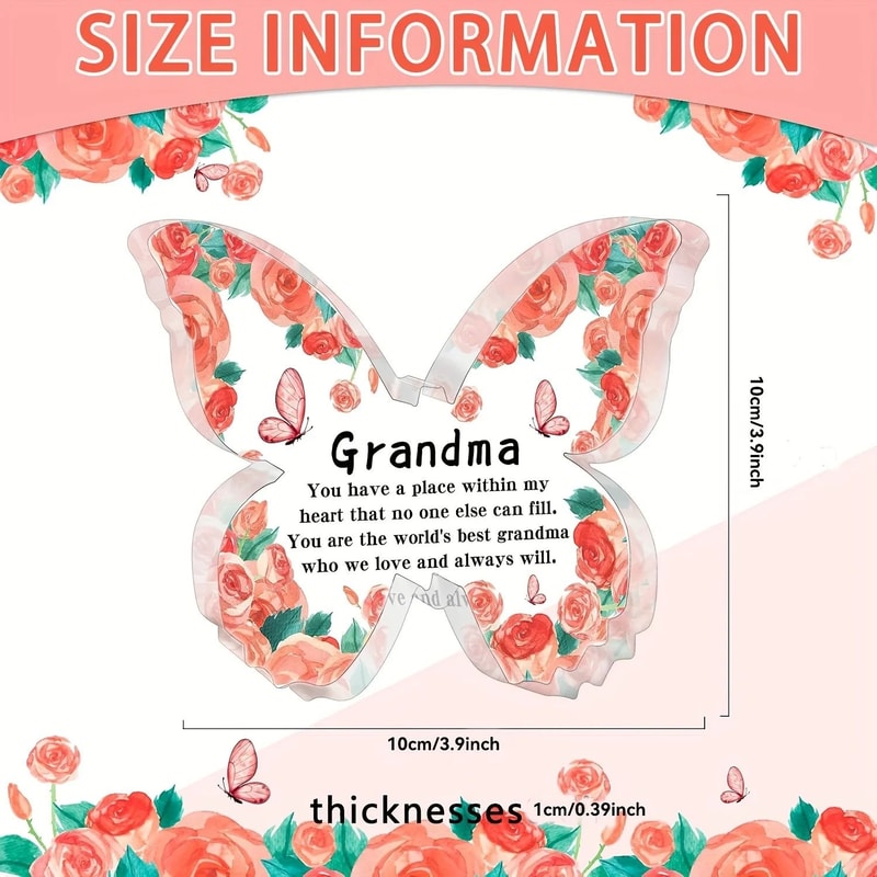 ButterflyBloom Grandma Keepsake Decor Meaningful Butterfly Gift For Grandma 5