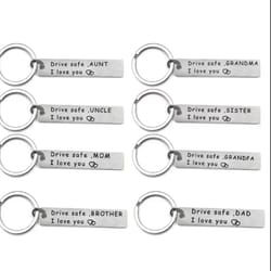 guardianwing drive safe keychain angel wing pendant gift for dad and loved ones