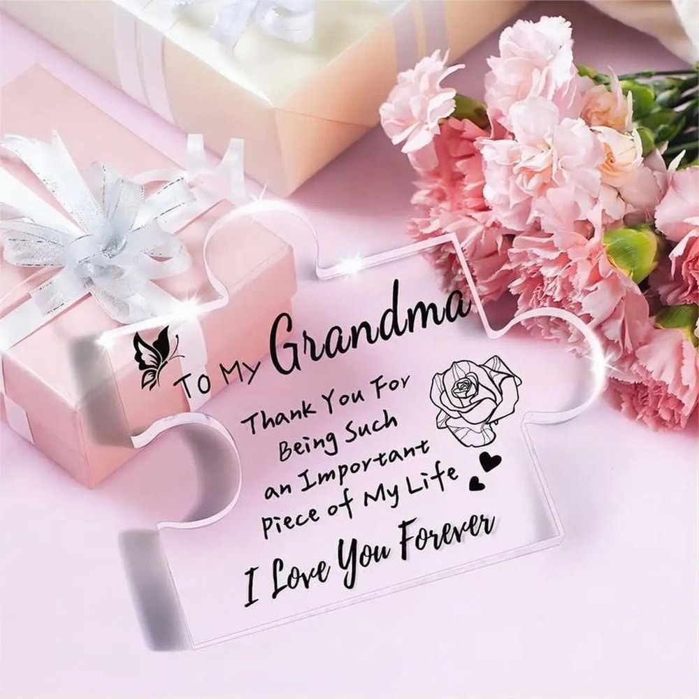 LovePiece Acrylic Grandma Puzzle Plaque Funny Birthday Keepsake Gift 0