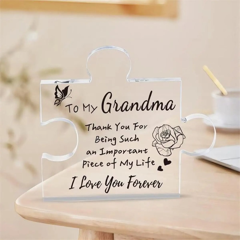 LovePiece Acrylic Grandma Puzzle Plaque Funny Birthday Keepsake Gift 3