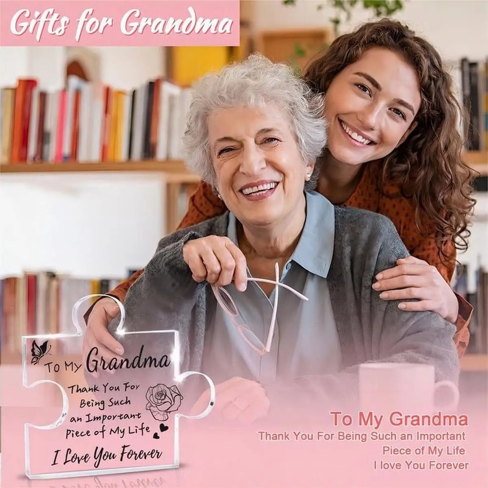 LovePiece Acrylic Grandma Puzzle Plaque Funny Birthday Keepsake Gift 5