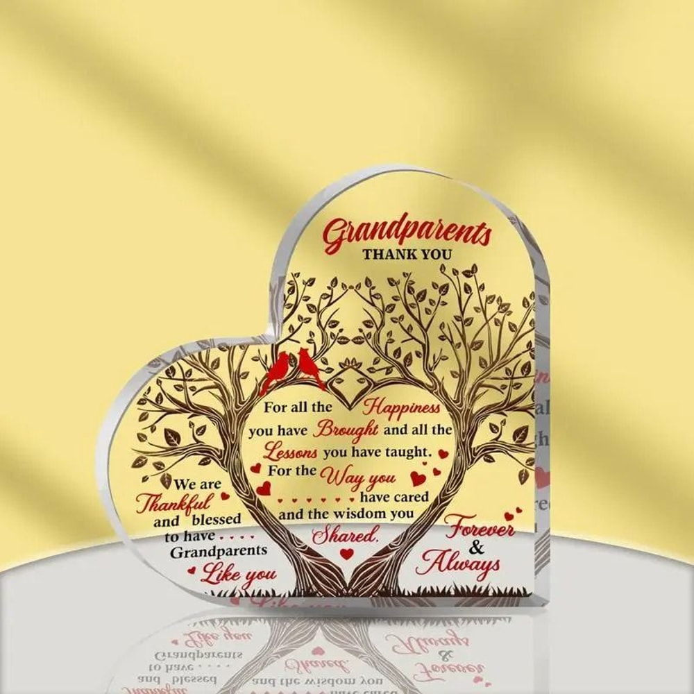 ForeverGrateful Grandparents Acrylic Plaque Keepsake Gift From Grandchildren 2