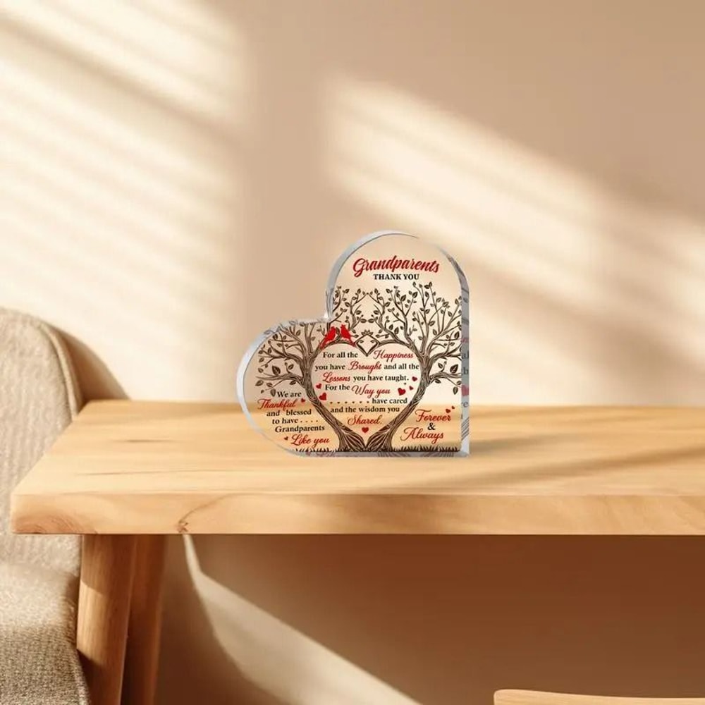 ForeverGrateful Grandparents Acrylic Plaque Keepsake Gift From Grandchildren 3