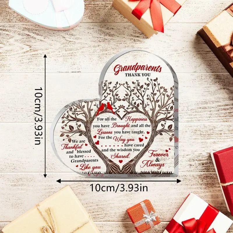 ForeverGrateful Grandparents Acrylic Plaque Keepsake Gift From Grandchildren 5