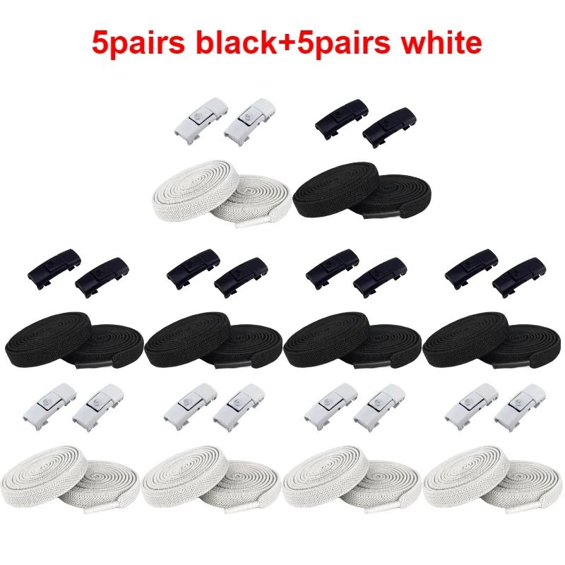FlexLock No Tie Elastic Shoelaces With Secure Press Lock For Sneakers 21