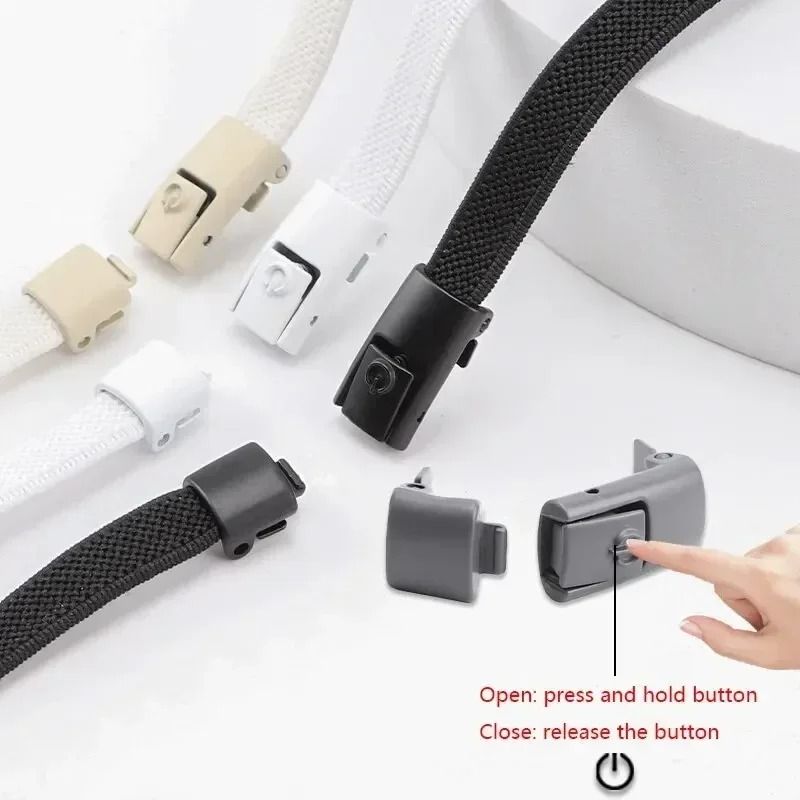 FlexLock No Tie Elastic Shoelaces With Secure Press Lock For Sneakers 24