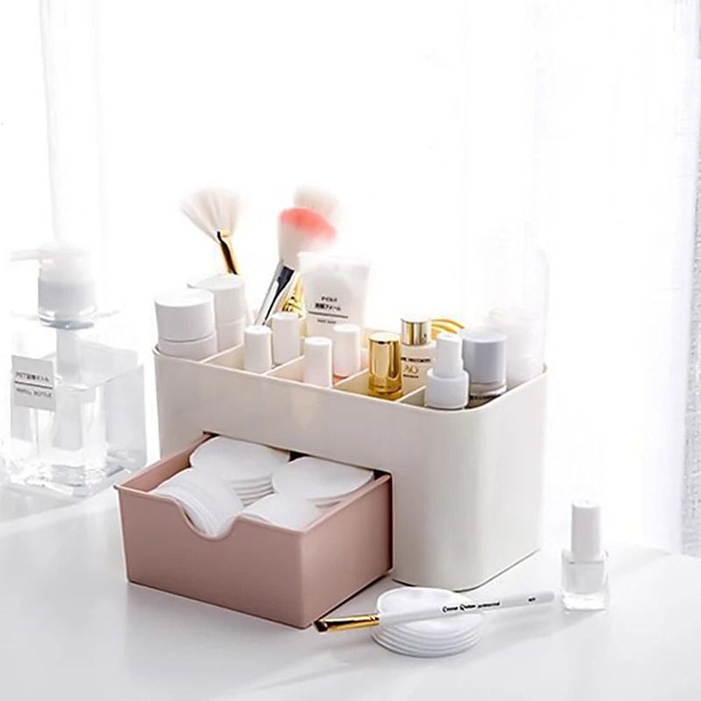 ClearGlow Cosmetic Storage Box Cotton Swab And Jewelry Organizer 3