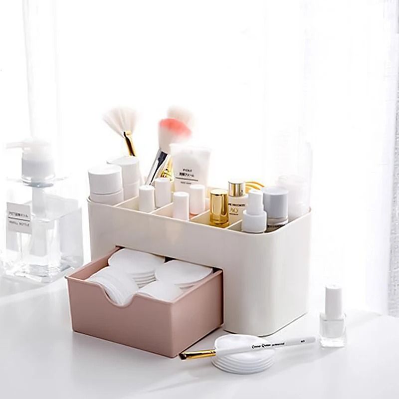 ClearGlow Cosmetic Storage Box Cotton Swab And Jewelry Organizer 3