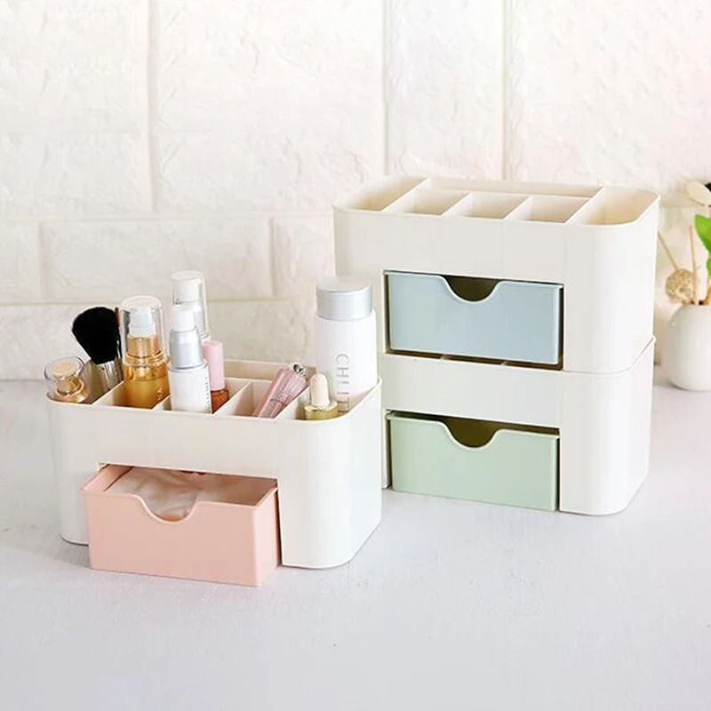 ClearGlow Cosmetic Storage Box Cotton Swab And Jewelry Organizer 0