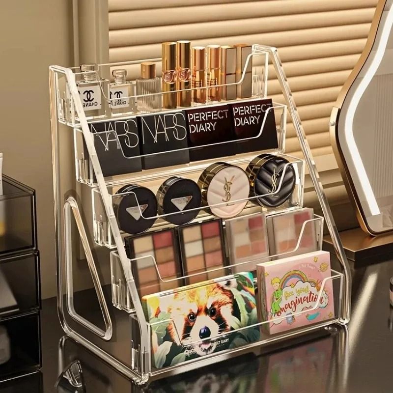 ClearStep Acrylic Makeup Organizer Display Stand For Vanity Storage 6
