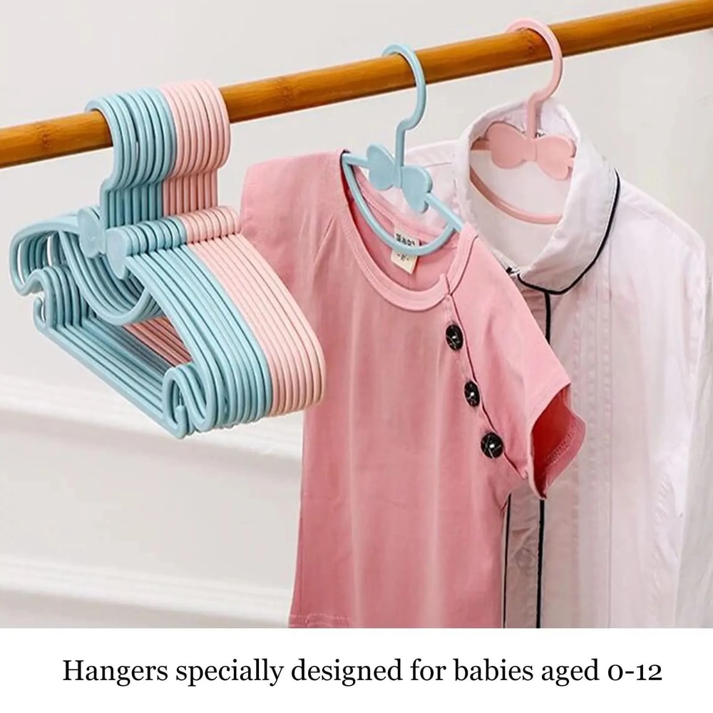 Cute Baby Clothes Hangers Set Non Slip Kids Wardrobe Organizer 10 Pack 8