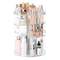 Rotating Makeup Organizer Carousel With Brush Holder And Perfume Tray 0
