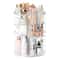 Rotating Makeup Organizer Carousel With Brush Holder And Perfume Tray 6