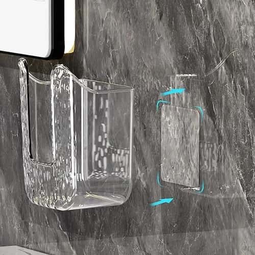 Wall Mounted Tissue Box Organizer with Large Opening Bathroom Tissue Holder