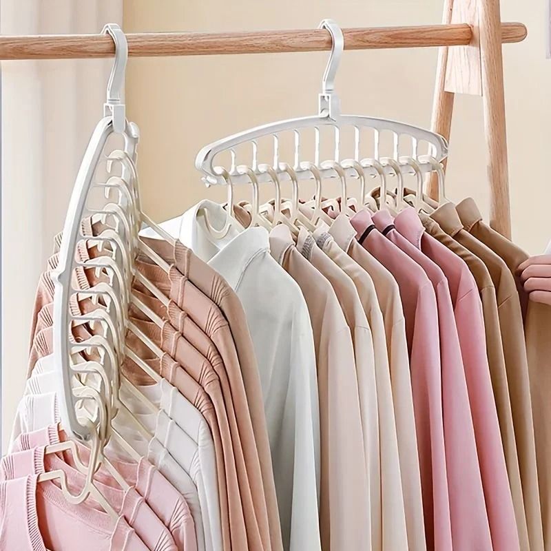 Folding Multi Hole Space Saving Clothes Hanger Organizer For Pants And Wardrobe Storage 4