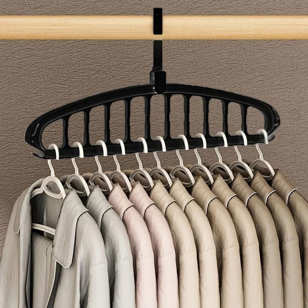Folding Multi Hole Space Saving Clothes Hanger Organizer For Pants And Wardrobe Storage 6