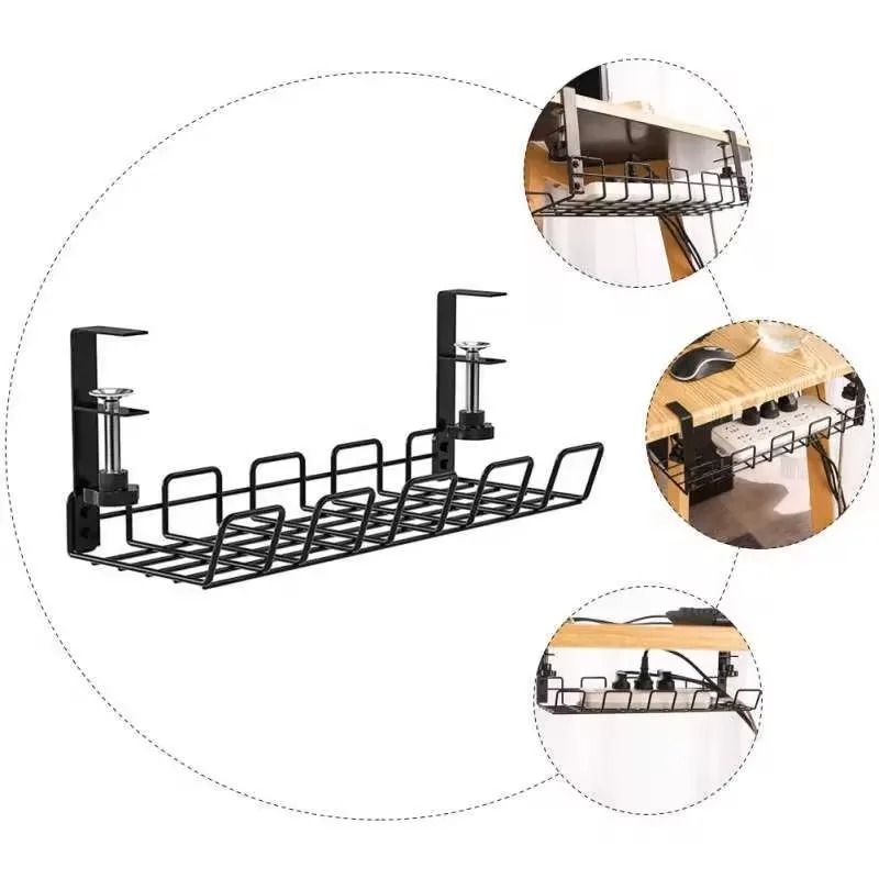 Under Desk Cable Management Tray Metal Desk Wire Organizer Rack 6