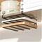 Stainless Steel Kitchen Hanging Organizer Rack With Hooks And Cutting Board Holder 10