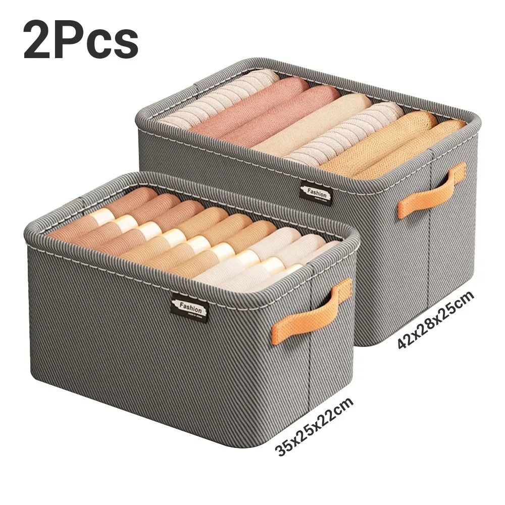 Thick Fabric Clothes Drawer Organizer Box For Wardrobe And Jeans Storage 8