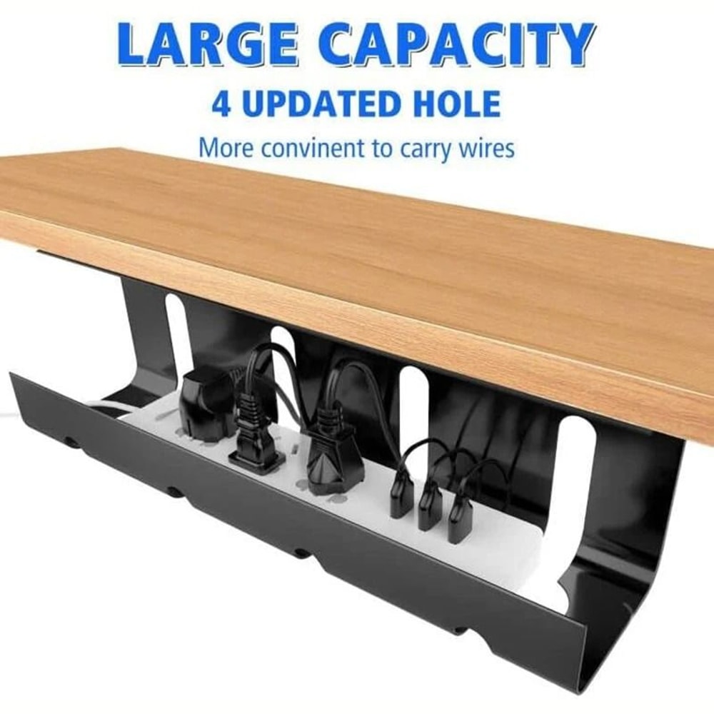 No Drill Under Desk Cable Management Tray Steel Desk Wire Organizer 8