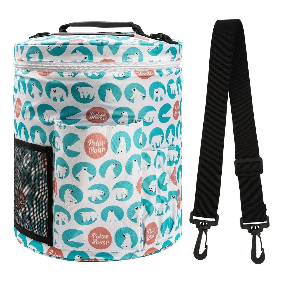 Portable Yarn Knitting Bag Crochet Storage Organizer Tote For Craft Projects 3
