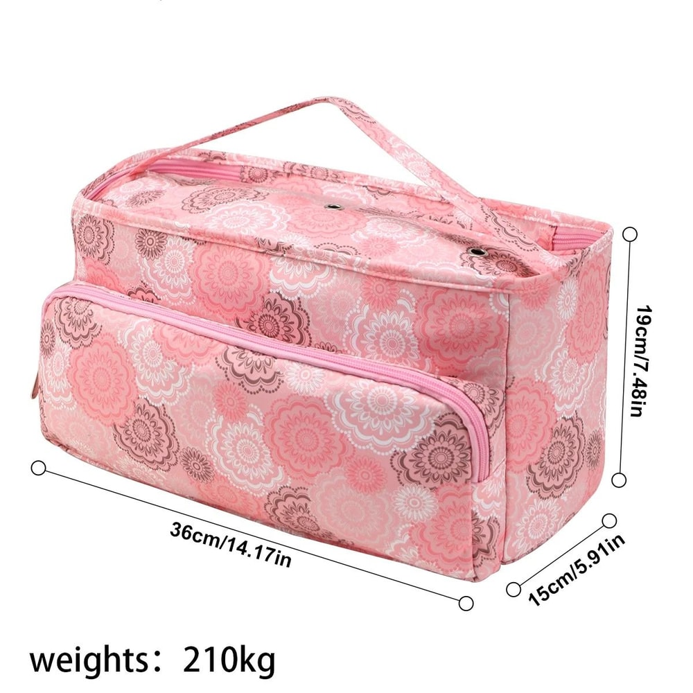 Portable Yarn Knitting Bag Crochet Storage Organizer Tote For Craft Projects 6
