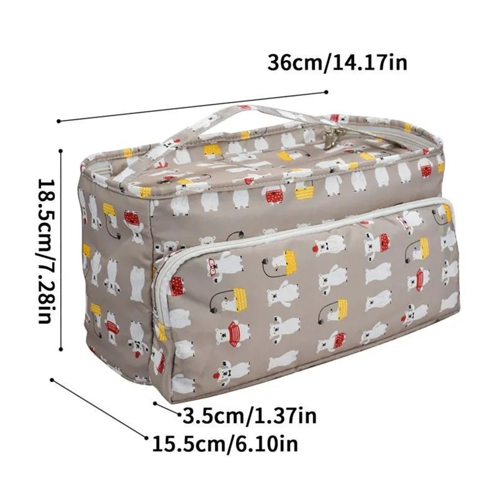 Portable Yarn Knitting Bag Crochet Storage Organizer Tote For Craft Projects 20