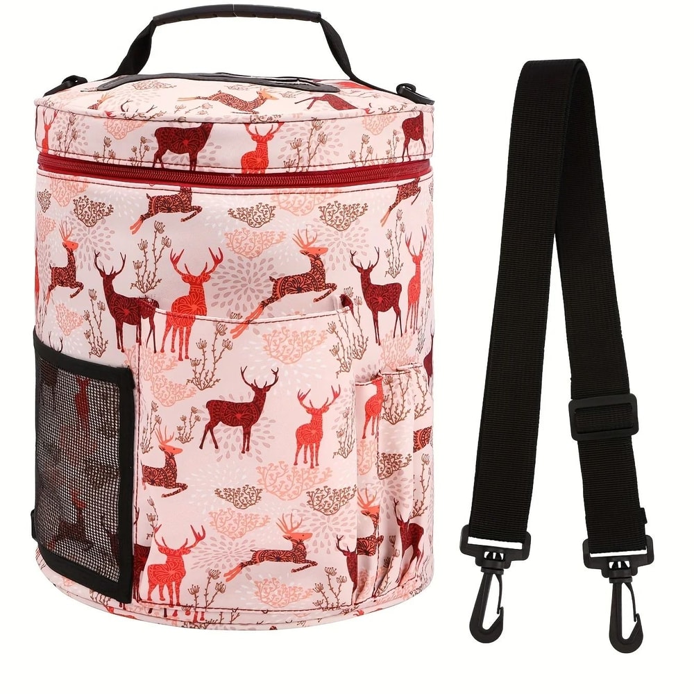 Portable Yarn Knitting Bag Crochet Storage Organizer Tote For Craft Projects 4