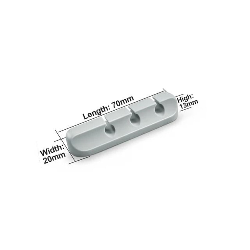 Silicone Desk Cable Organizer Clips Self Adhesive USB Cord Holder 2