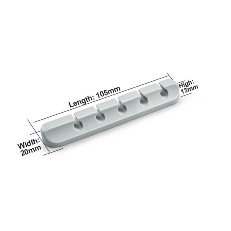 Silicone Desk Cable Organizer Clips Self Adhesive USB Cord Holder 4