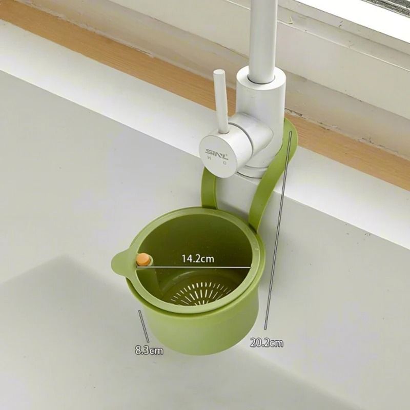 Adjustable Sink Strainer Basket Hanging Kitchen Sink Drain Organizer 1