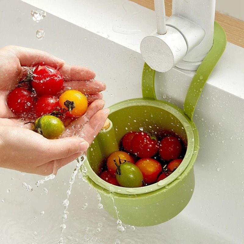 Adjustable Sink Strainer Basket Hanging Kitchen Sink Drain Organizer 9