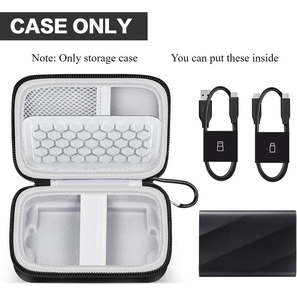 Portable SSD Carrying Case Compatible With Samsung T9 External SSD 7