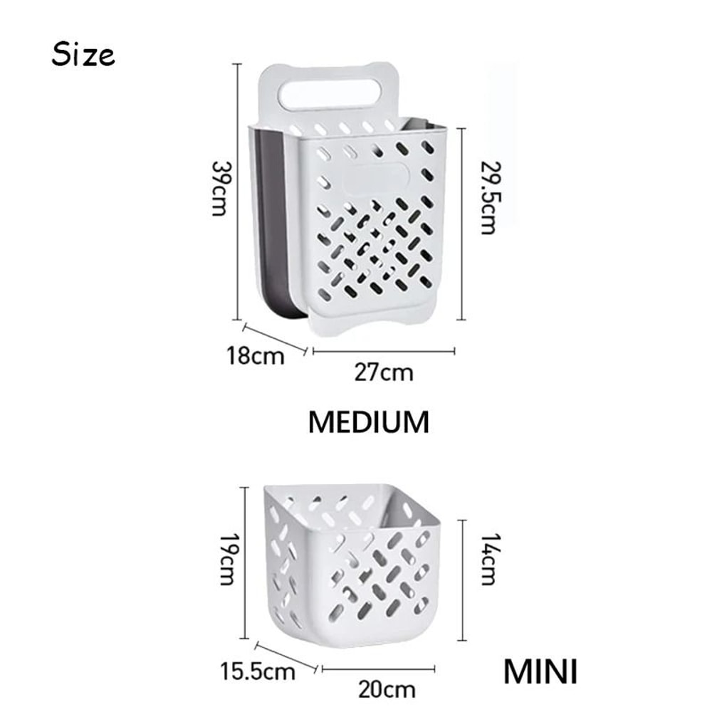 Large Folding Laundry Hamper Wall Hanging Fabric Storage Basket 7