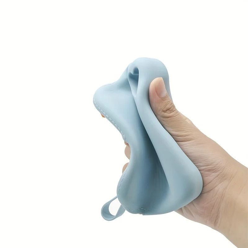 Portable Silicone Zipper Clutch Pouch With Wristlet Storage Bag 7