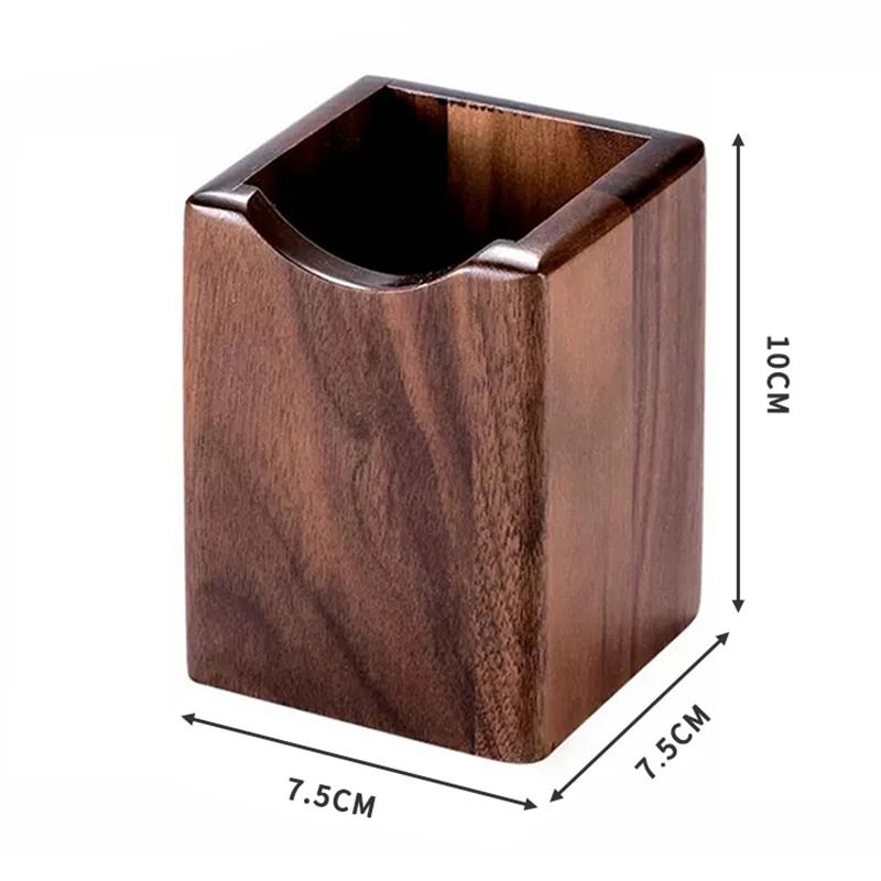 Natural Walnut Wooden Pen Holder Desk Pen Organizer For Office 1