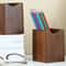 Natural Walnut Wooden Pen Holder Desk Pen Organizer For Office 5