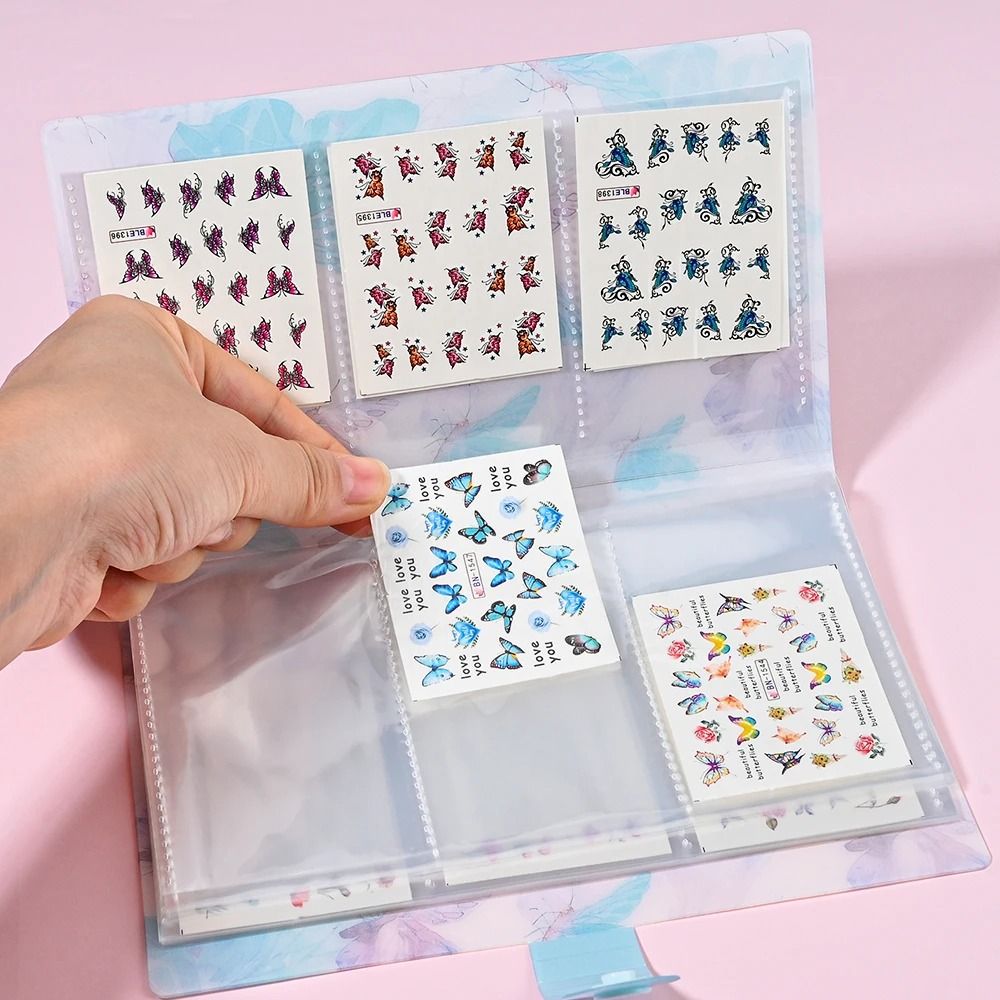 120 Slot Nail Sticker Storage Album Nail Art Sticker Organizer Book 6