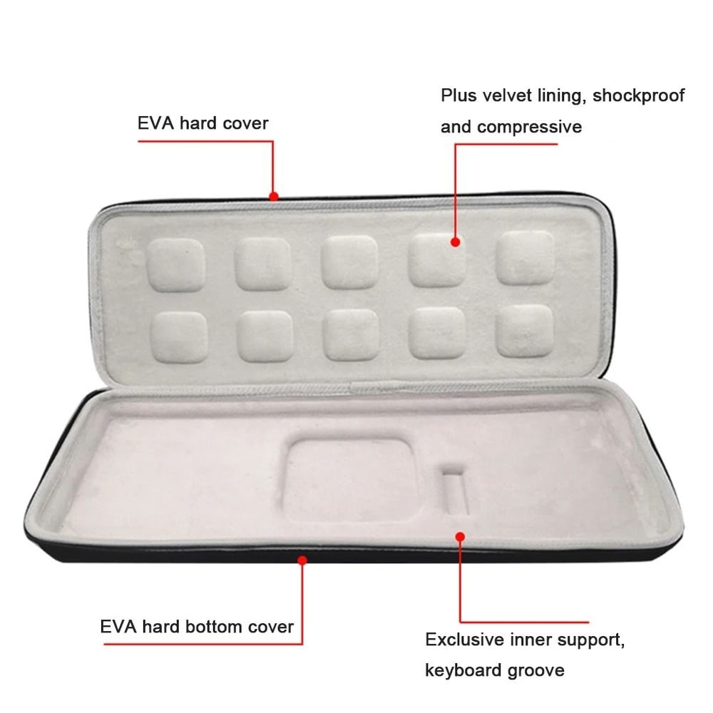 Hard Shell Keyboard Carrying Case Compatible With Logitech MX Keys 3