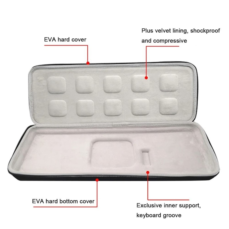 Hard Shell Keyboard Carrying Case Compatible With Logitech MX Keys 3
