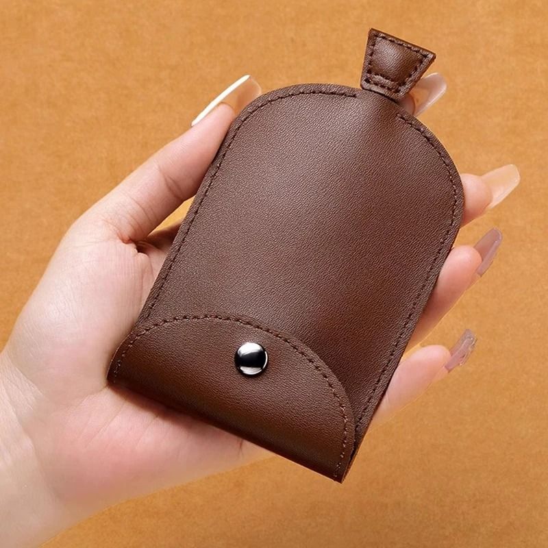 Genuine Leather Pull Out Key Holder Pocket Key Organizer Case 1
