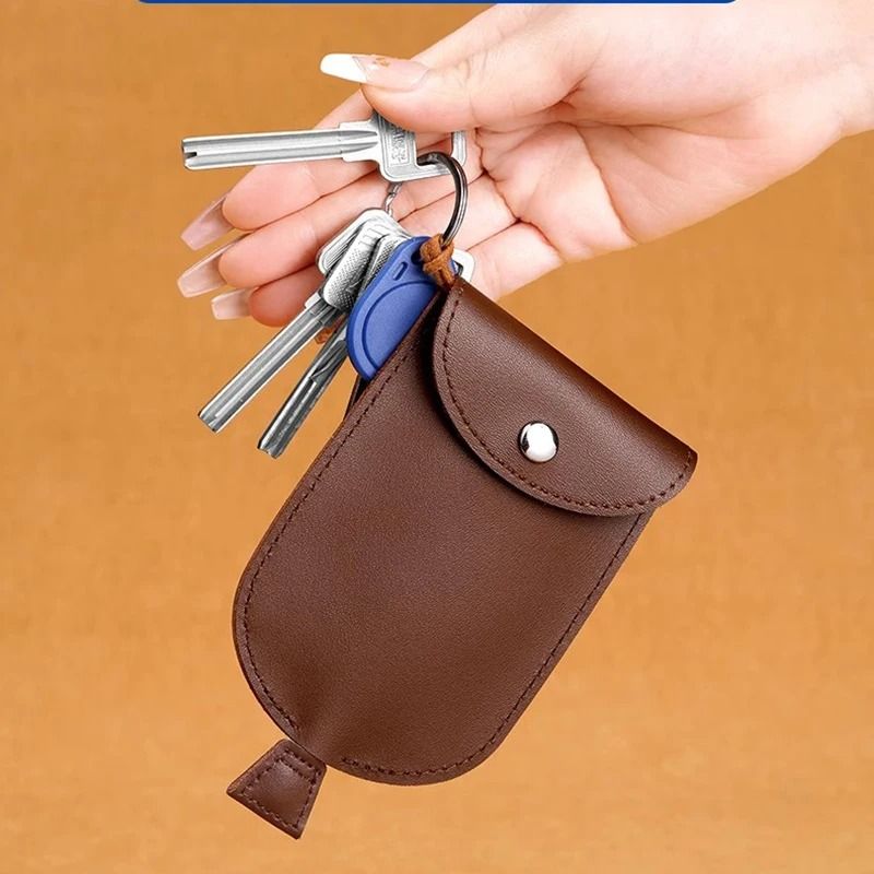 Genuine Leather Pull Out Key Holder Pocket Key Organizer Case 5