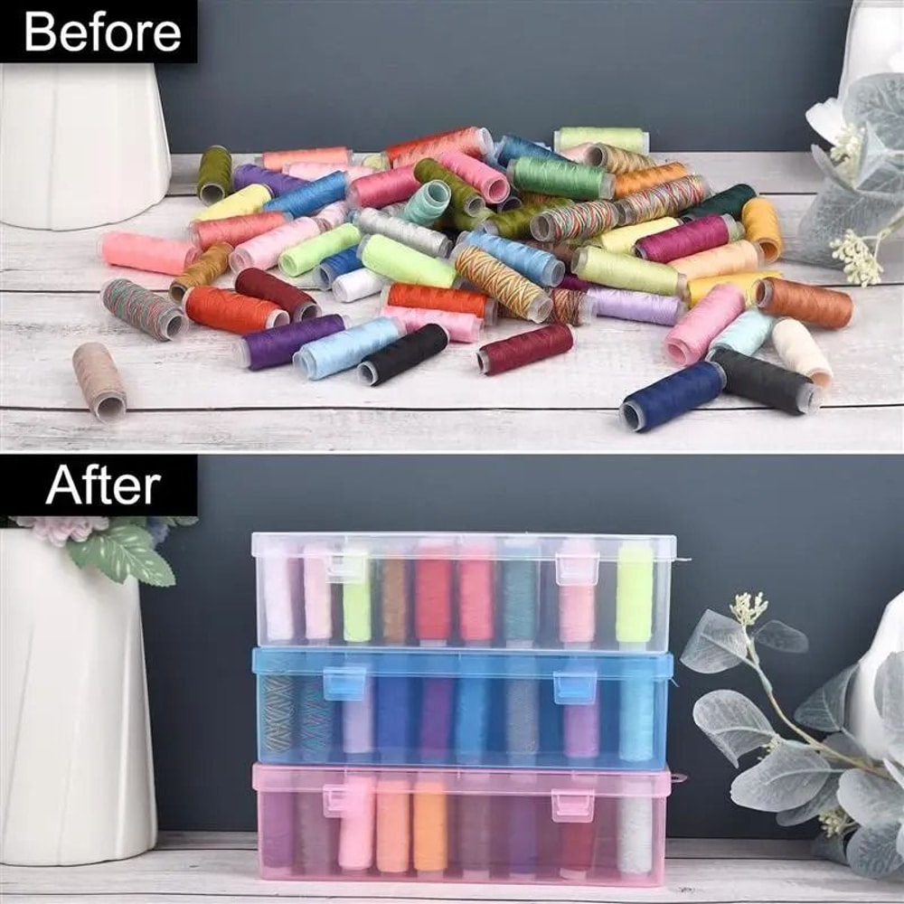 42 Spool Sewing Thread Storage Box Thread Spool Organizer Case 10