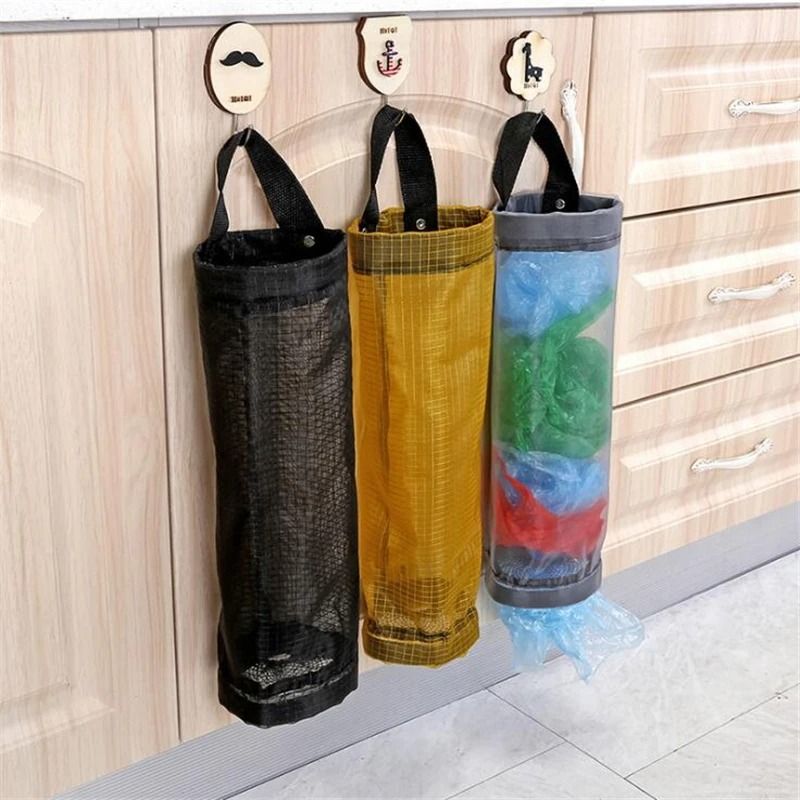 Hanging Plastic Bag Holder Dispenser Kitchen Grocery Bag Organizer 4