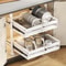 Pull Out Kitchen Cabinet Organizer Sliding Drawer Basket Shelf 17