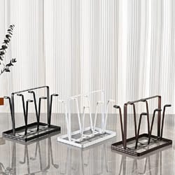 6 cup glass drying rack non slip mug and bottle organizer