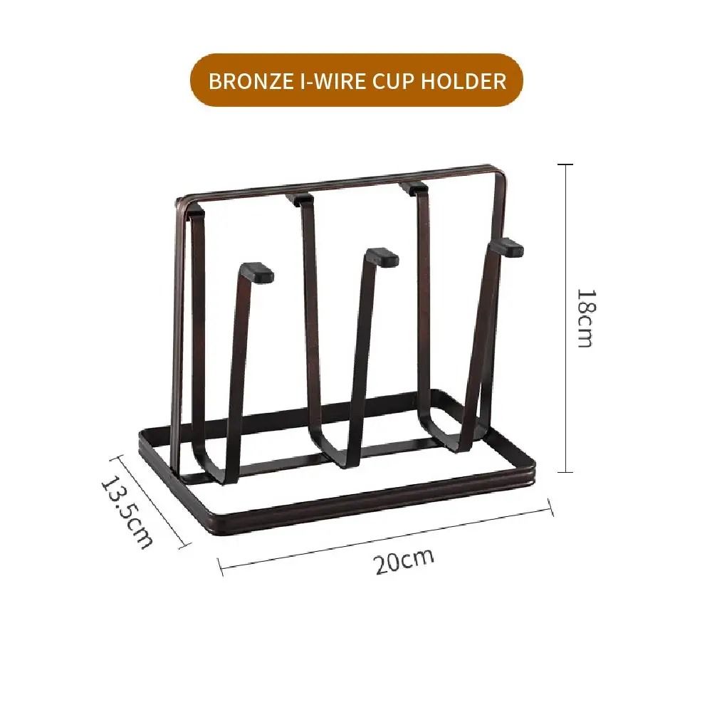 6 Cup Glass Drying Rack Non Slip Mug And Bottle Organizer 4