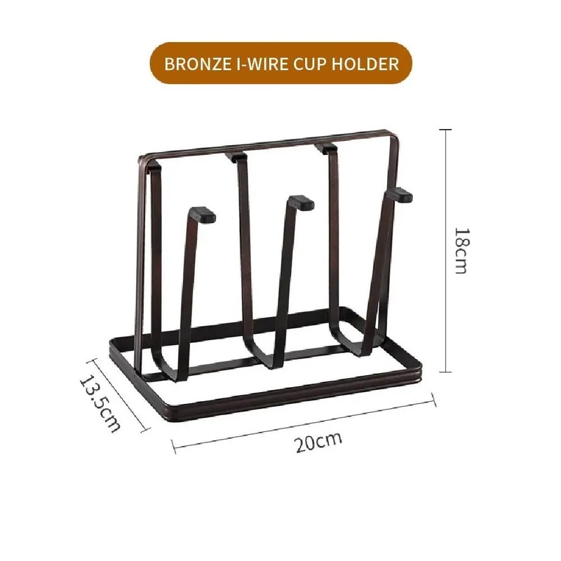 6 Cup Glass Drying Rack Non Slip Mug And Bottle Organizer 4
